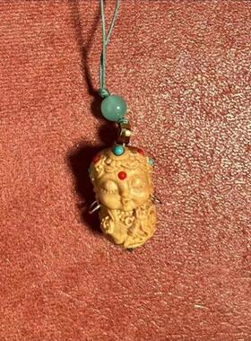 芭比檀香木雕刻度母手机链