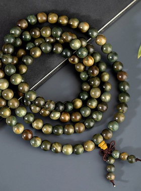 简约绿檀木108颗手串手链