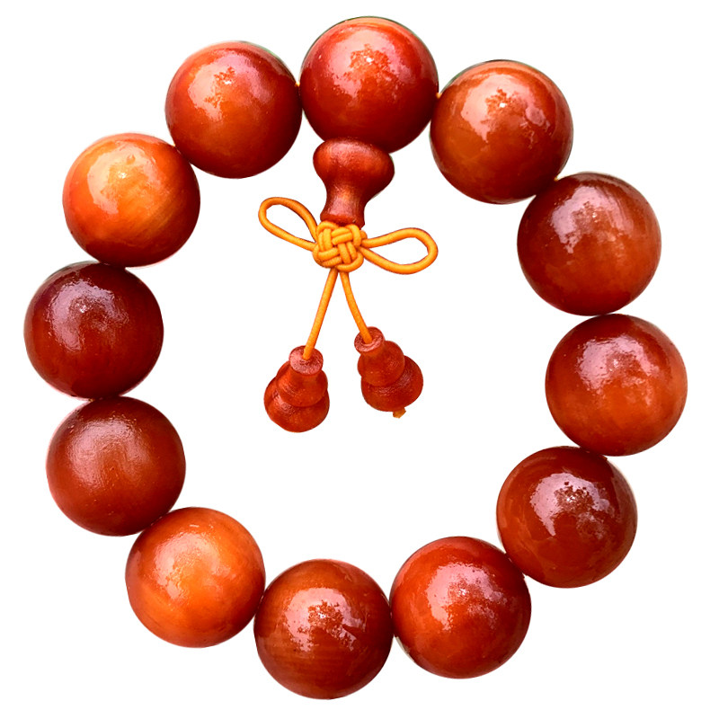 长白山琥珀手串男红松明子东北手链 弥刻赞熙手串/宝珠