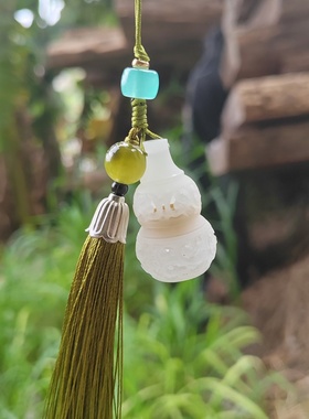 夜光镂空葫芦香囊扩香器流苏挂件