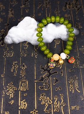 算盘珠菩提吉祥三宝手串