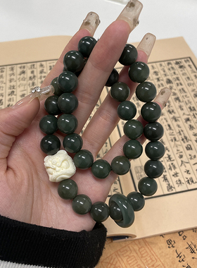 阴皮绿菩提国潮醒狮跑环双圈手持