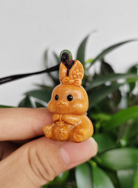 可爱生肖兔提福兔吊饰项链