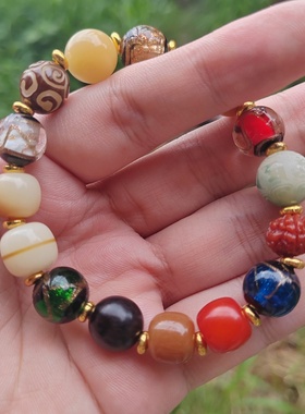 多宝手链男女士香灰琉璃菩提手串