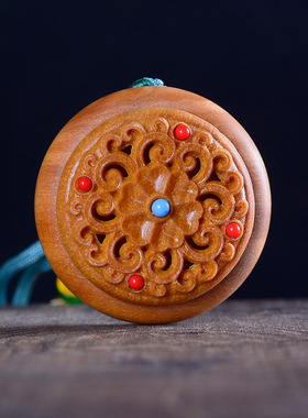 芭比老山檀香镂空香丸盒扩香盒