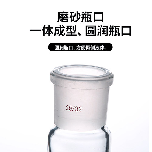 单口圆底烧瓶 平底烧瓶 玻璃仪器单口烧瓶25 50 100 250 500 1000-10000ml平底圆底反应瓶 - 图1