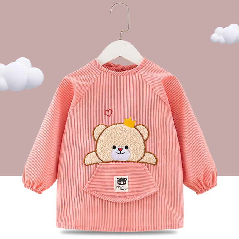 Waterproof cartoon children's bib, thickened and warm, anti-fouling cover for baby eating, cartoon printed protective cover