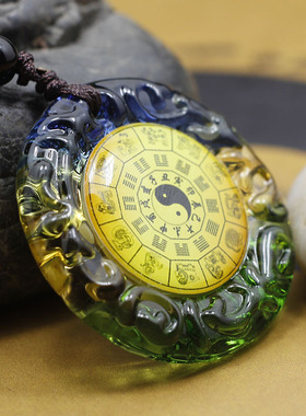 道家古法琉璃十二生肖平安项链福