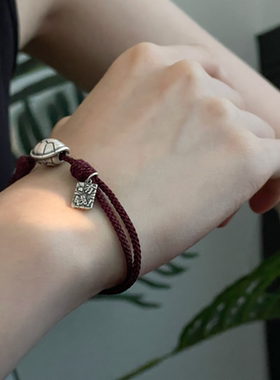 甄媛银饰新中式富甲天下龟甲手链