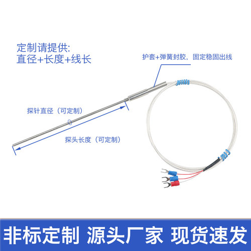 进口PT100铠装热电阻/WZPK-191/针形铂热电阻/探针热电阻/热电偶 - 图1