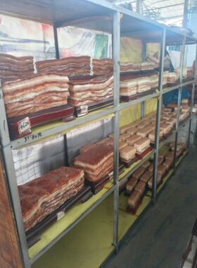 精品广西猪肉石天然奇石五花肉石头观赏石办公室家居客厅摆件收藏