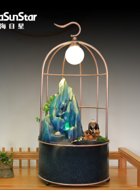 海日星新中式现代铁艺水景ins