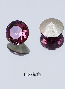 高品质东洲水晶圆形尖底钻5mm美甲钻ss22爆闪水晶k9饰品装饰配件