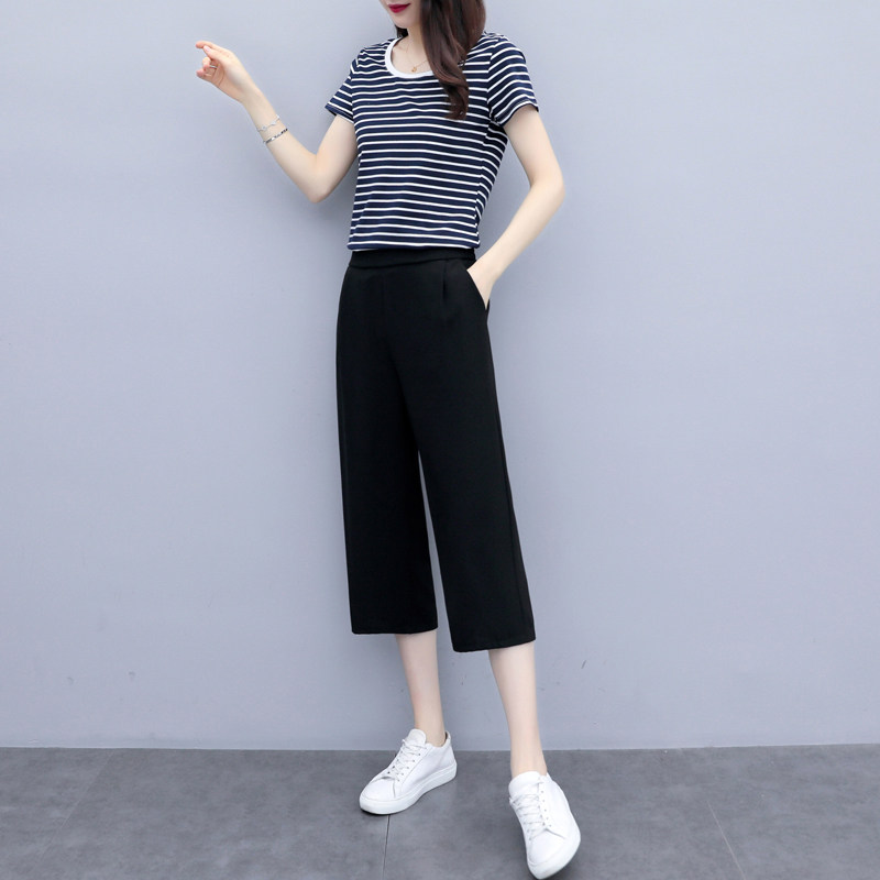 冰丝显瘦垂感2023新款夏季阔腿裤 安腾画沙休闲裤