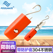 POOLMATE Swimming Pool Equipment Swimlane Wire Hook Tightener Swimlane Line Waterline Hook Stainless Steel plastic