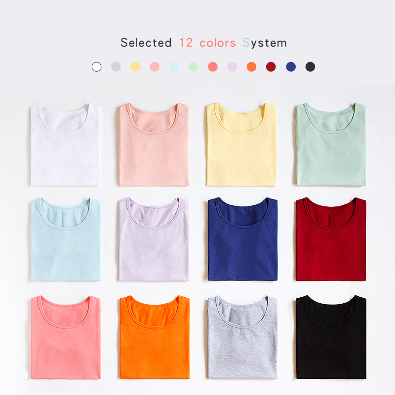 自由悦纯棉灰色短袖女韩版修身t恤 自由悦T恤