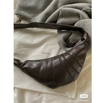 Big Flying Elephant * Lemaire Deep Dexterity Black Large Small Size Croissant Sheep Leather Carols Horn Bag