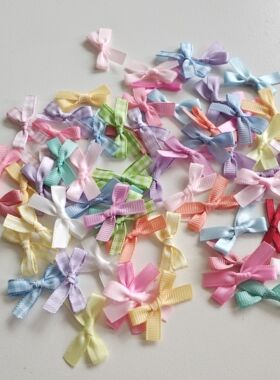 新年100个小蝴蝶结芭蕾风袜子内衣装饰材料DIY幼儿园手工物料春节