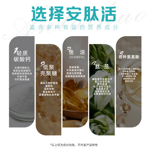 澳滋麦安肽活宠物狗猫胺肾衰停透活急慢性肾衰竭炎降磷肌酐尿素氮 - 图2