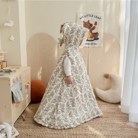 婴儿斗篷披风秋冬外出外套加厚宝宝外出挡风披肩春秋防风保暖外套