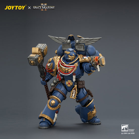 JOYTOY Dark Source Warhammer Game Edition Ultramarines Assault Arbiter Equipped with Jump Backpack 1/18 Soldier