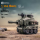 Luminous and transformable tank robot model toy