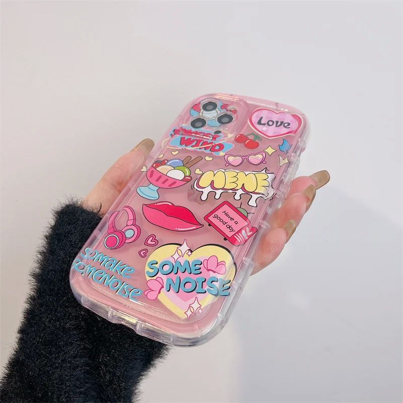 Sweet And Cool Powder Phone Case For iPhone 14 13 12 11 Pro - 图1