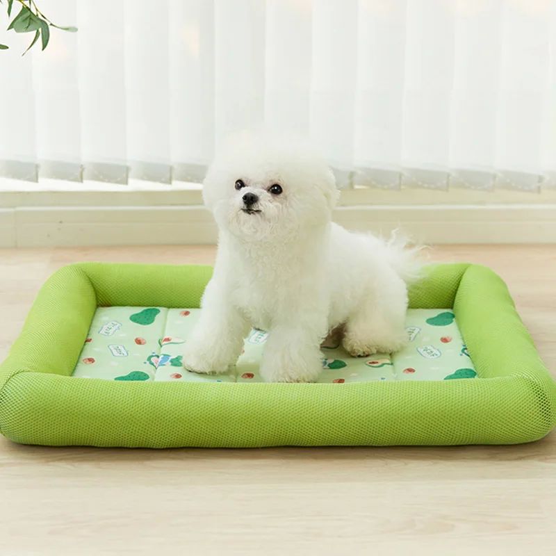 New S-XL Summer Breathable Pet Dog Mat Pad Dog Sleeping Squa-图0