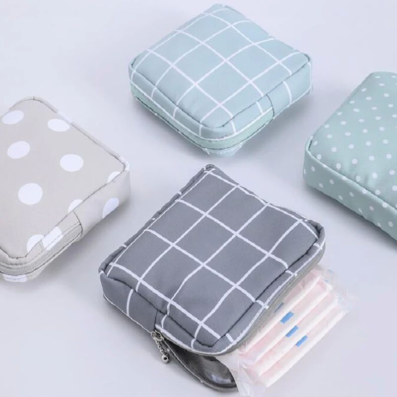 Fashion Women's Small Cosmetic Bag Travel Mini Sanitary Napk - 图2