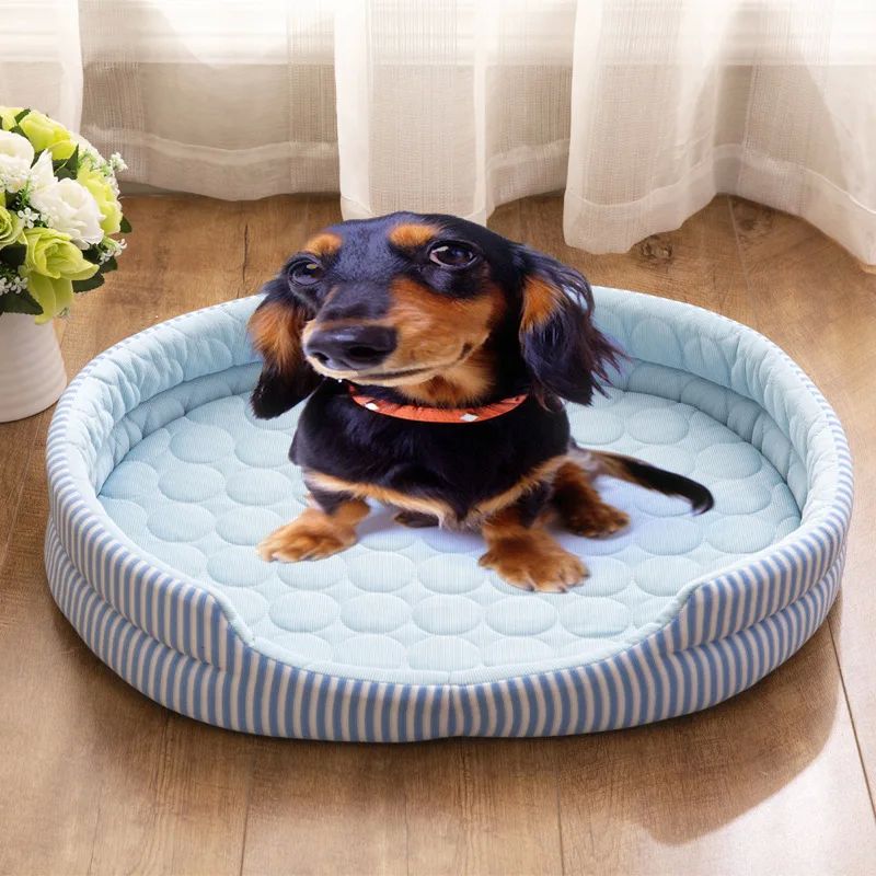 Summer Dog Bed Ice Silk Mat Cat House for Kitten Cooler Pet-图1