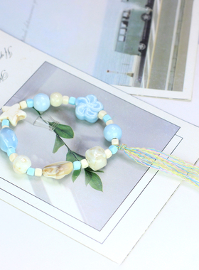 陶瓷手串节日梦幻海螺手串小清新款童趣手链可爱首饰闺蜜多巴胺