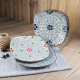 Hand-painted square flat plate plate special ceramic tableware