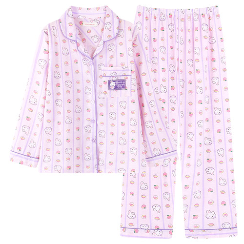 纯棉yunini睡衣女款长袖春秋季高级感闪电兔子家居服韩维辰zeroni - 图3