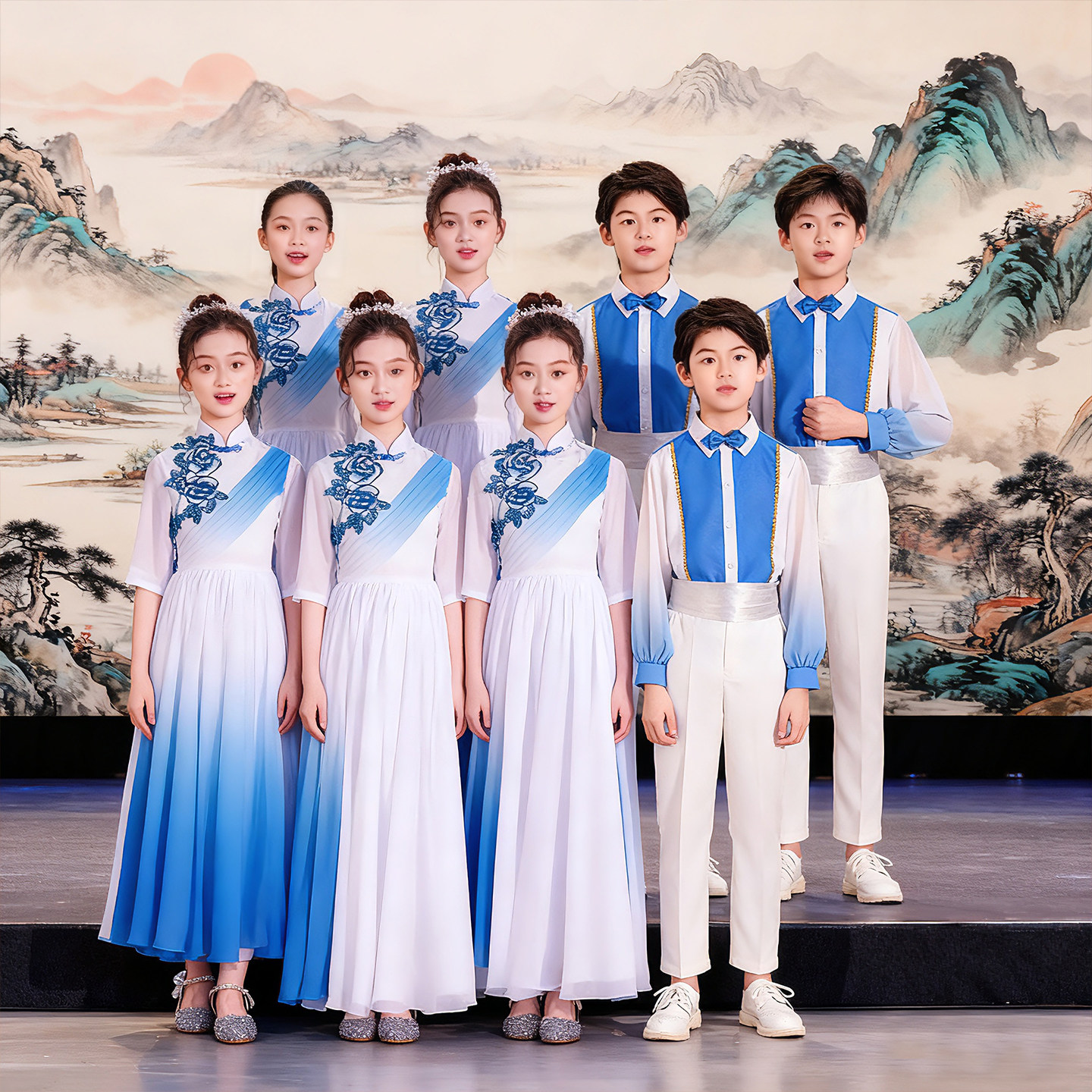 元旦儿童演出服古筝合唱表演服服装民乐琵琶国风汉服新款女童礼服,淘宝优惠券,粉丝福利购,淘宝优惠卷