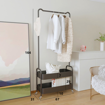 High end floor bedroom hanging clothes hanger utiliturious mobile iron art clothes hat rack containing M shelf for many possible clots