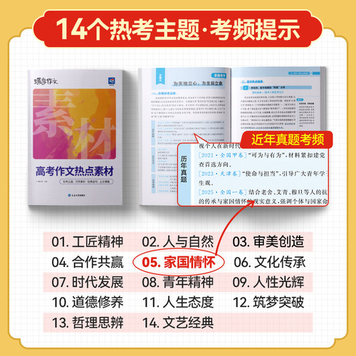 2026蝶变高考作文热点素材 语文满分作文高中语文专项训练辅导精选范文真题解读名师点评必备指导书籍 高中写作指导资料 - 图1