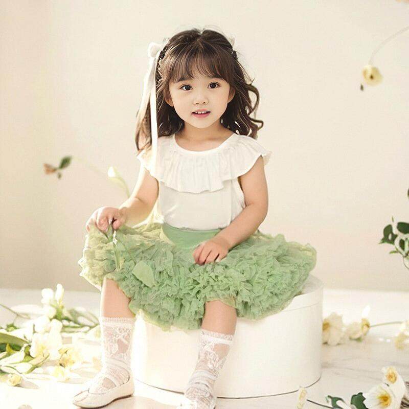儿童摄影服装女童2-4岁春天绿色蓬蓬裙主题影楼拍照写真兔兔裙服,淘宝优惠券,粉丝福利购,淘宝优惠卷