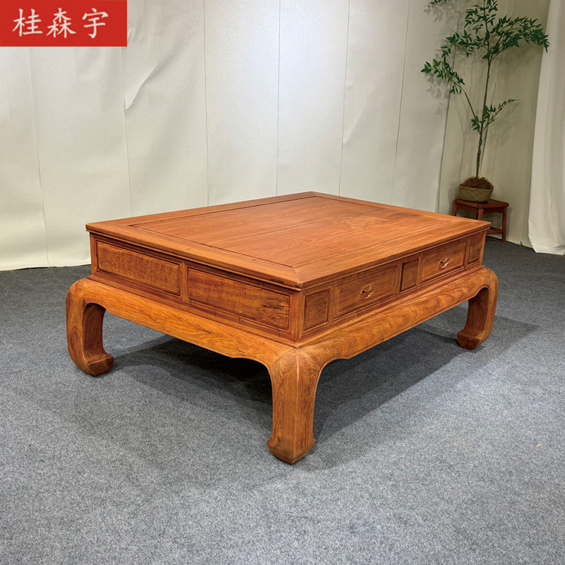 缅甸花梨红木国色天香国标大果紫檀古典客厅中式客厅红木家具组合 - 图1