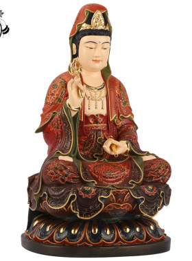 速发纯铜奉世音供萨观家供观音佛像菩观家用西方三圣摆件