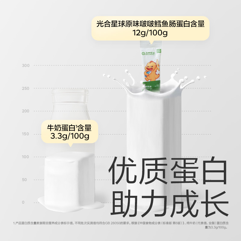 babycare鳕鱼肠光合星球儿童宝宝零食DHA肉肠无添加香肠鱼肠即食