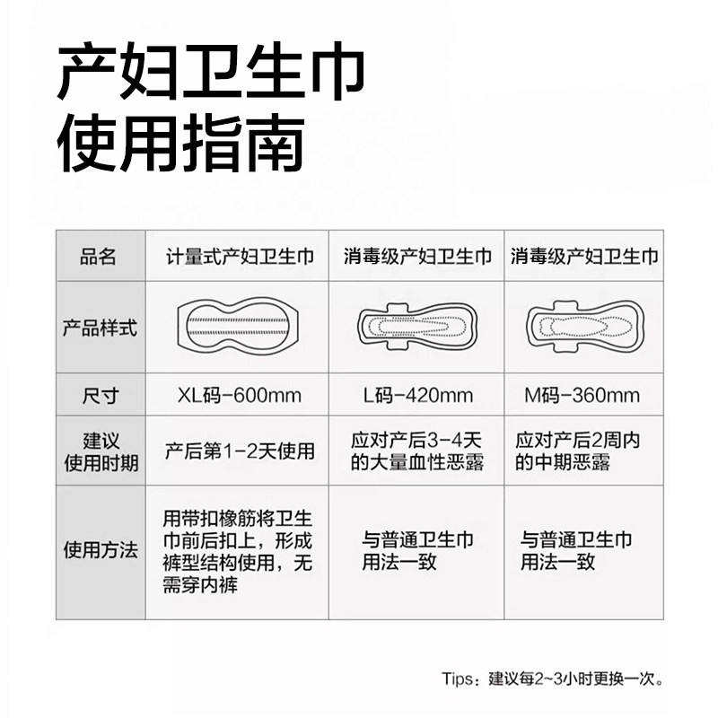 babycare产妇卫生巾计量卫生巾孕妇产后月子专用产妇计量型卫生巾