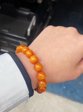 东北松明子佛珠手串全油全透光琥珀木男女饰品帝王血龙木北沉香