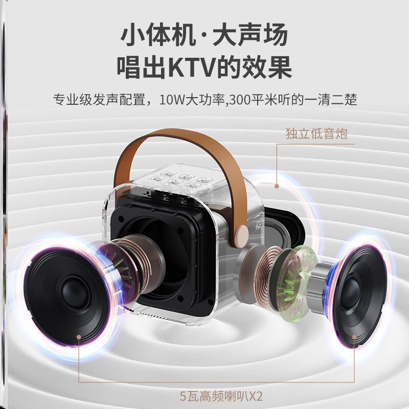 Wireless Bluetooth audio handheld microphone singing and requesting all-in-one machine children's home KTV audio set