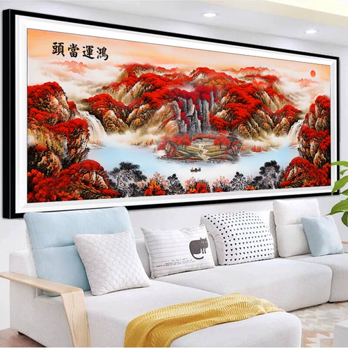 Cross -Stitch Diamond Painting 2021 New Hongyun Dangtu Living Room Кирпич и каменная выставка полная бриллиантовая паста бриллиантовая вышивка