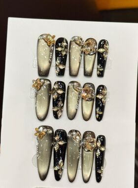 手工穿戴甲鎏金晚宴复古千金爆闪
