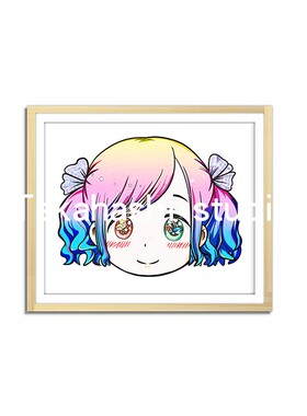 日系小女孩印刷村上隆装饰画包邮