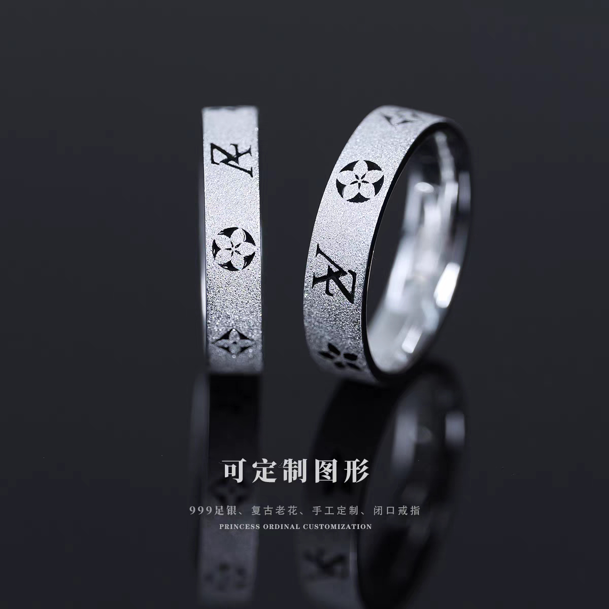 999 sterling silver sparkling presbyopia ring custom baby's breath couple ring sterling silver custom planet culture ring for women