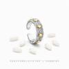 Seven grain rice ring 999 pure silver women's ethnic style solid open ring niche design men's and women's sterling silver ring