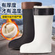 Winter warm rain boots with velvet lining rain boots with thickened cold-proof and warm short, medium and high sleeve cotton water shoes