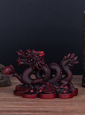 速发龙摆厅青龙汉龙祥龙招财生件金龙饰品中式客肖玄关酒柜办公室